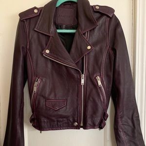 Plum Softest Leather Butter Biker Jacket NWOT M